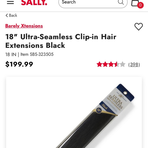 Sally’s BLACK Clip In Extensions - Picture 1 of 6